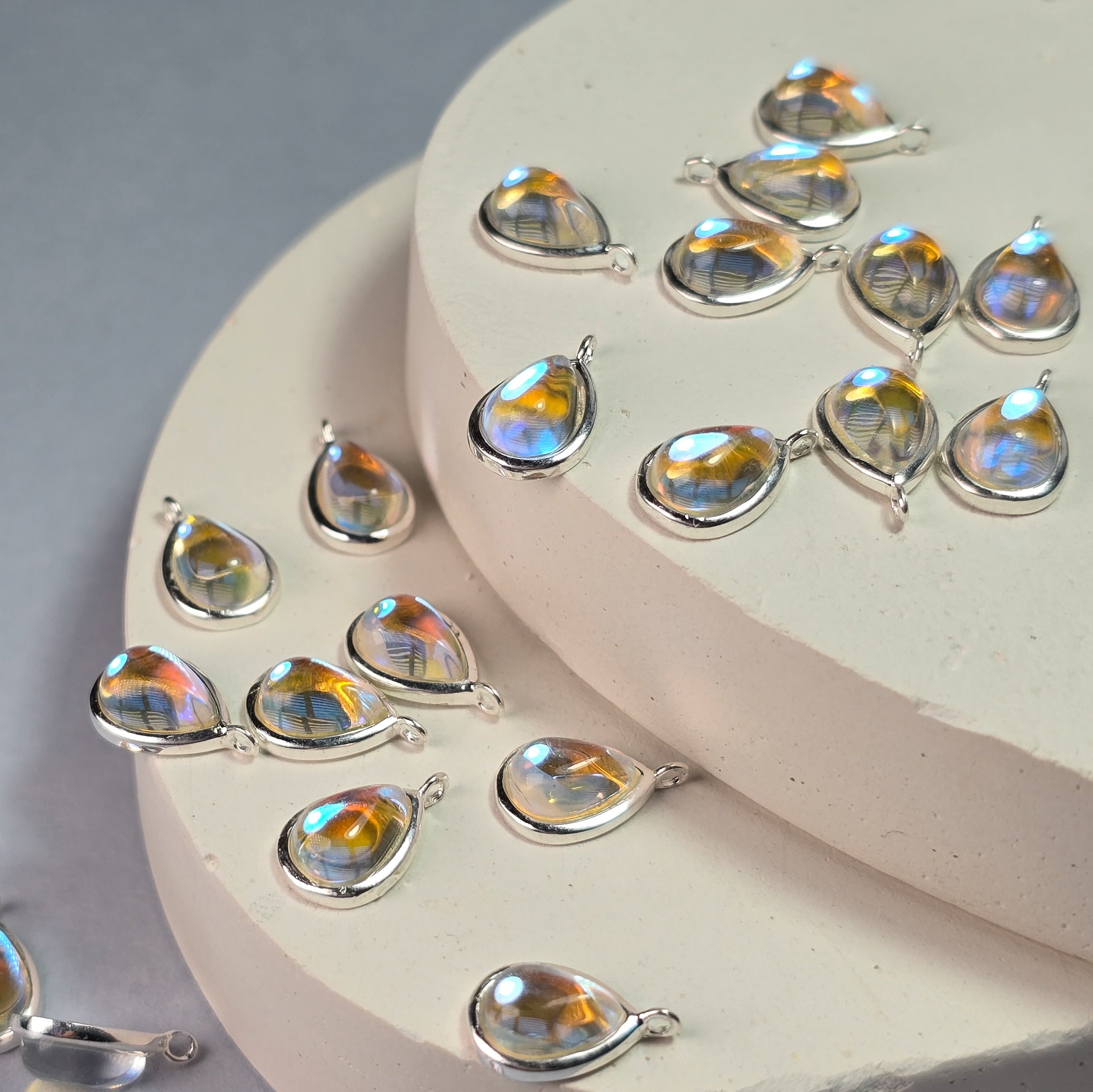 Teardrop Moonstone Pendant Charm