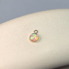4Mm Pink Opal Pendant Charm 14K Gold Filled
