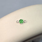 4Mm Green Cat’s Eye Connector Charm