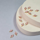 4Mm Pink Cat’s Eye Connector Charm