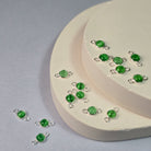 4Mm Green Cat’s Eye Connector Charm