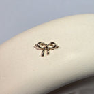 Luxury 9K Solid Gold Bow Connector Charm