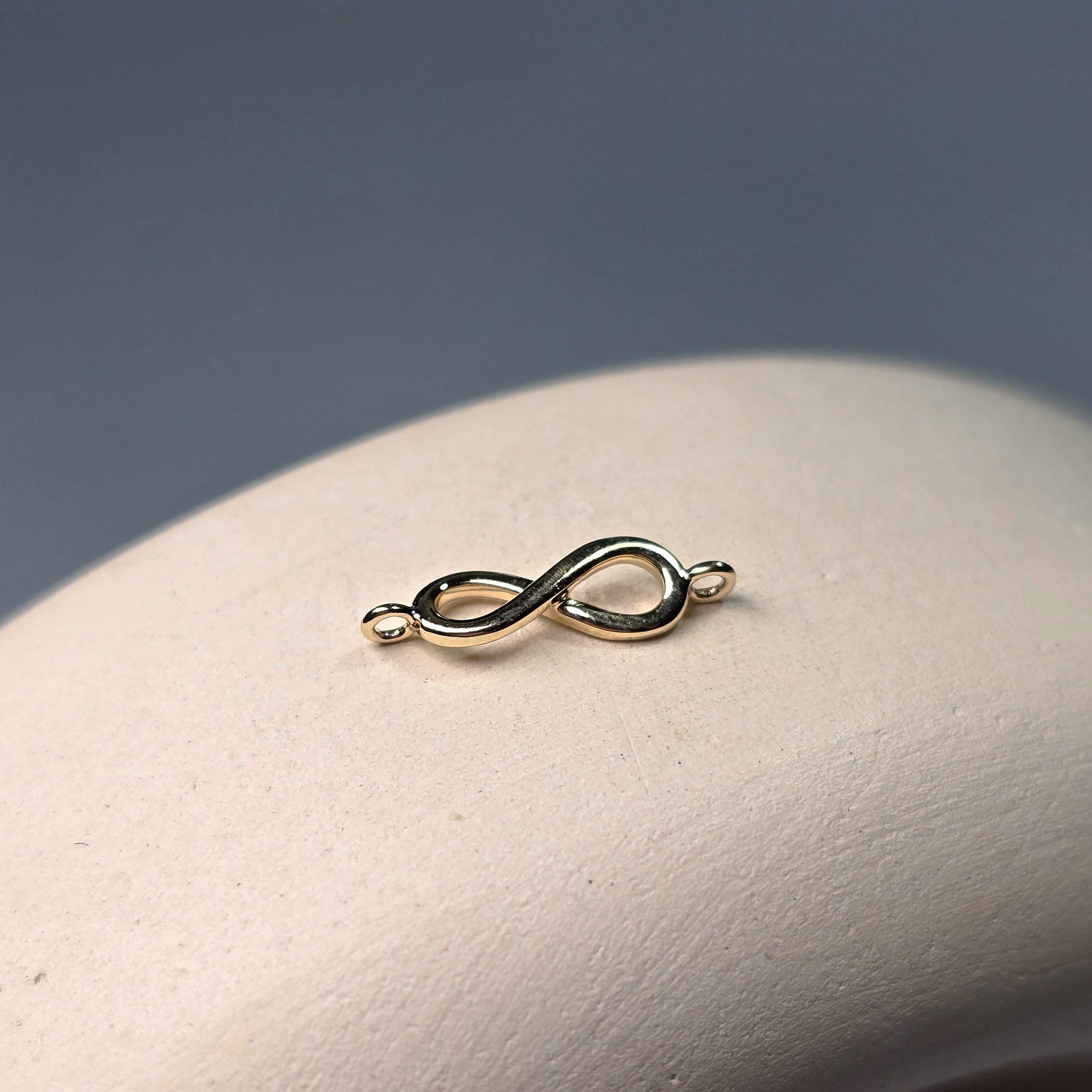 Luxury 9K Solid Gold Infinity Connector Charm