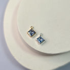 6Mm Crystal Rhombus Pendant Sterling Silver / Blue Topaz
