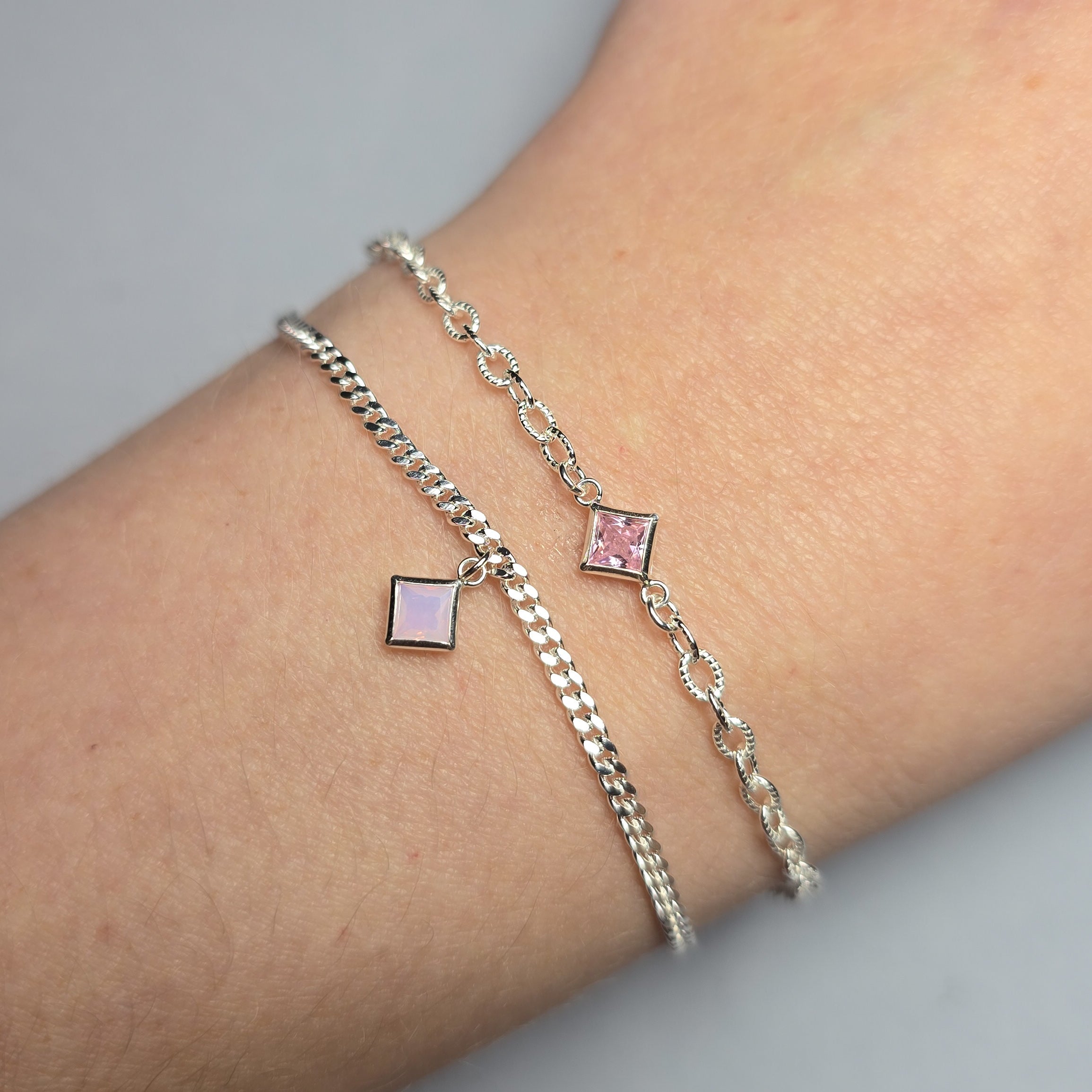 6Mm Crystal Rhombus Pendant