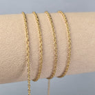 1.63mm 14K Gold Filled Rope Chain 1 meter