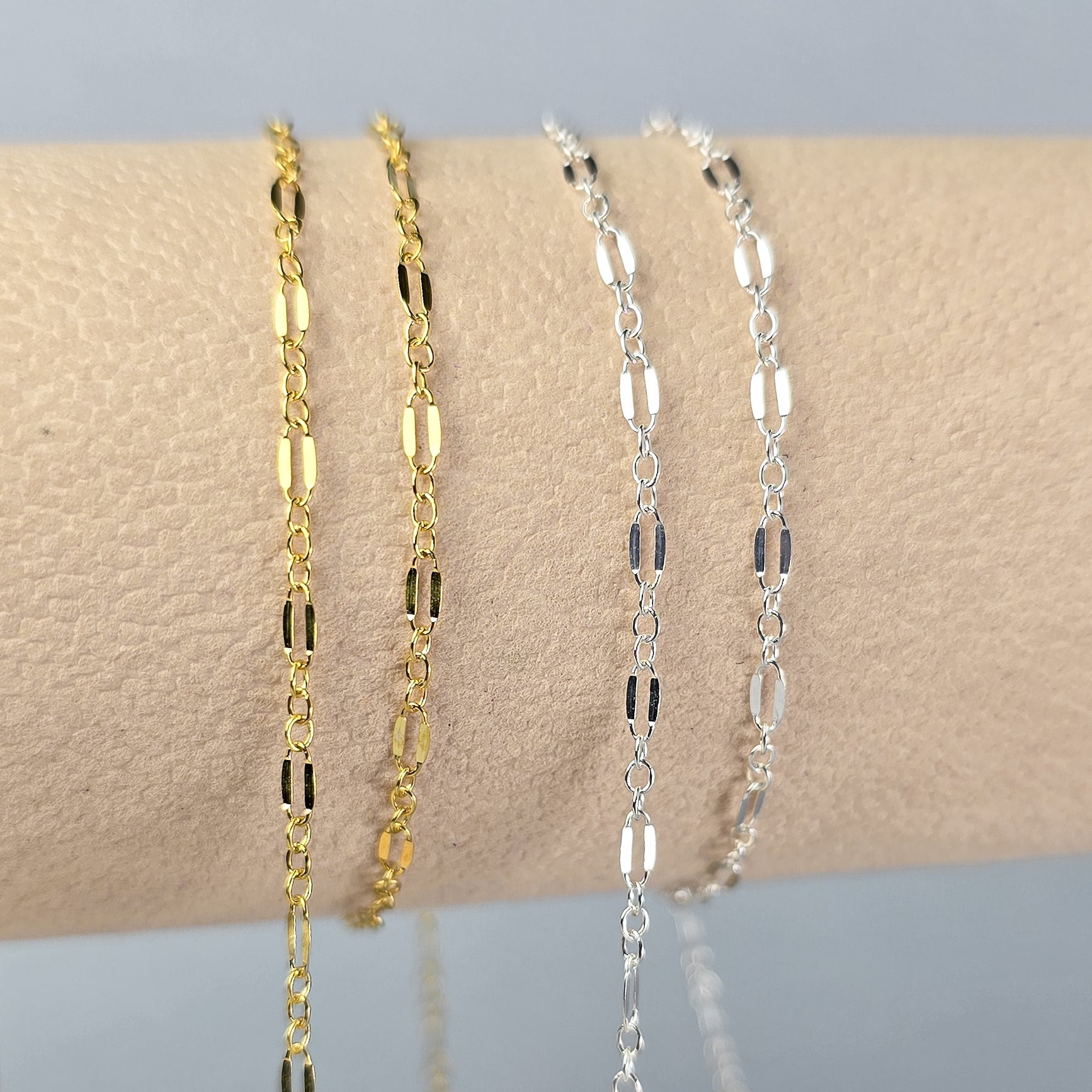 2.3mm Lip Chain - 14K Gold Filled & 925 Sterling Silver
