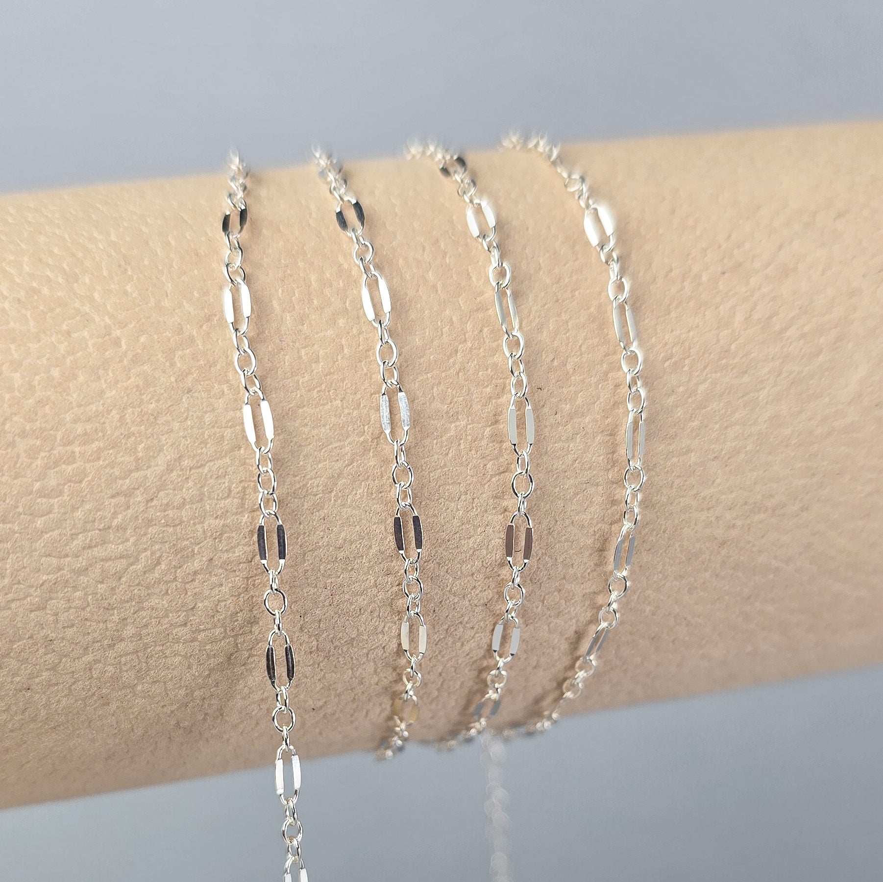 2.3mm Lip Chain - 14K Gold Filled & 925 Sterling Silver 925 Sterling Silver / 1 Meter