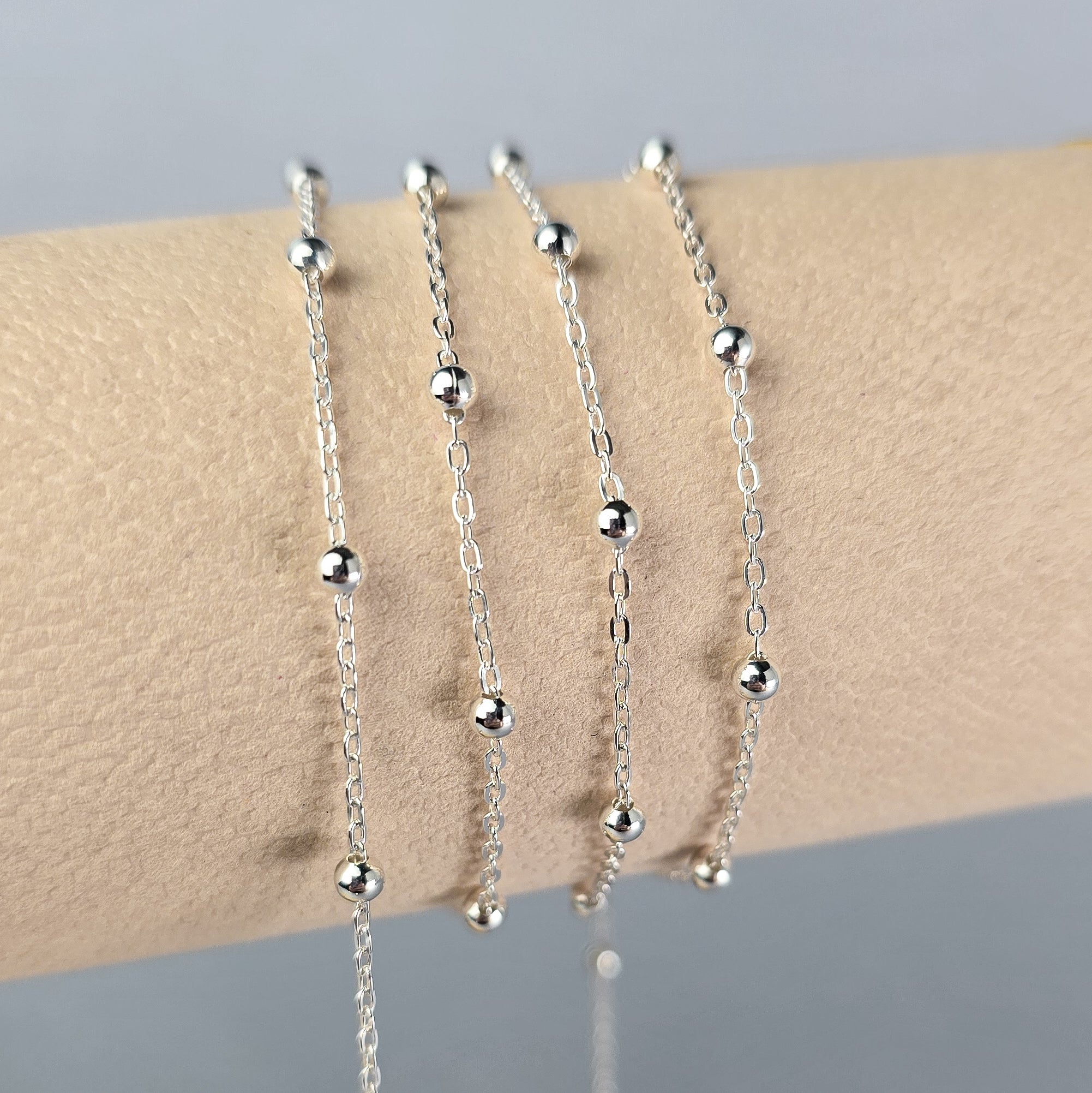 1.35mm Satellite Chain - 14K Gold Filled & 925 Sterling Silver 925 Sterling Silver / 1 Meter