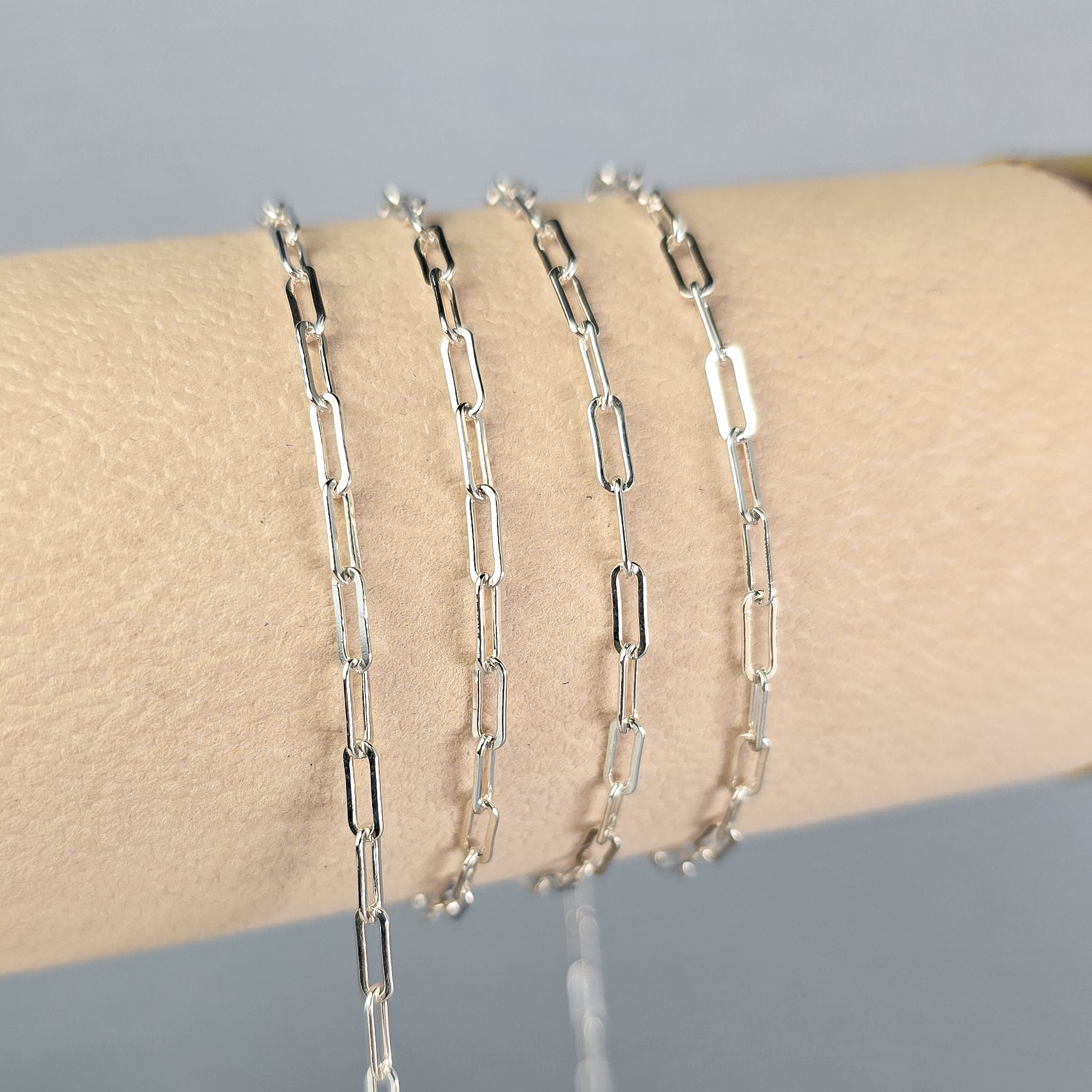 2.5mm Chunky Paperclip Chain - 14K Gold Filled & 925 Sterling Silver 925 Sterling Silver / 1 Meter
