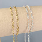 Textured Oval Cable Chain - 14K Gold Filled & 925 Sterling Silver
