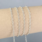 Textured Oval Cable Chain - 14K Gold Filled & 925 Sterling Silver 925 Sterling Silver 2.6mm / 1 Meter