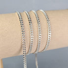 3mm 925 Sterling Silver Cuban Curb Chain 1 meter