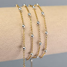 1.3mm Mixed Metal Satellite Chain - 14K Gold Filled & 925 Sterling Silver