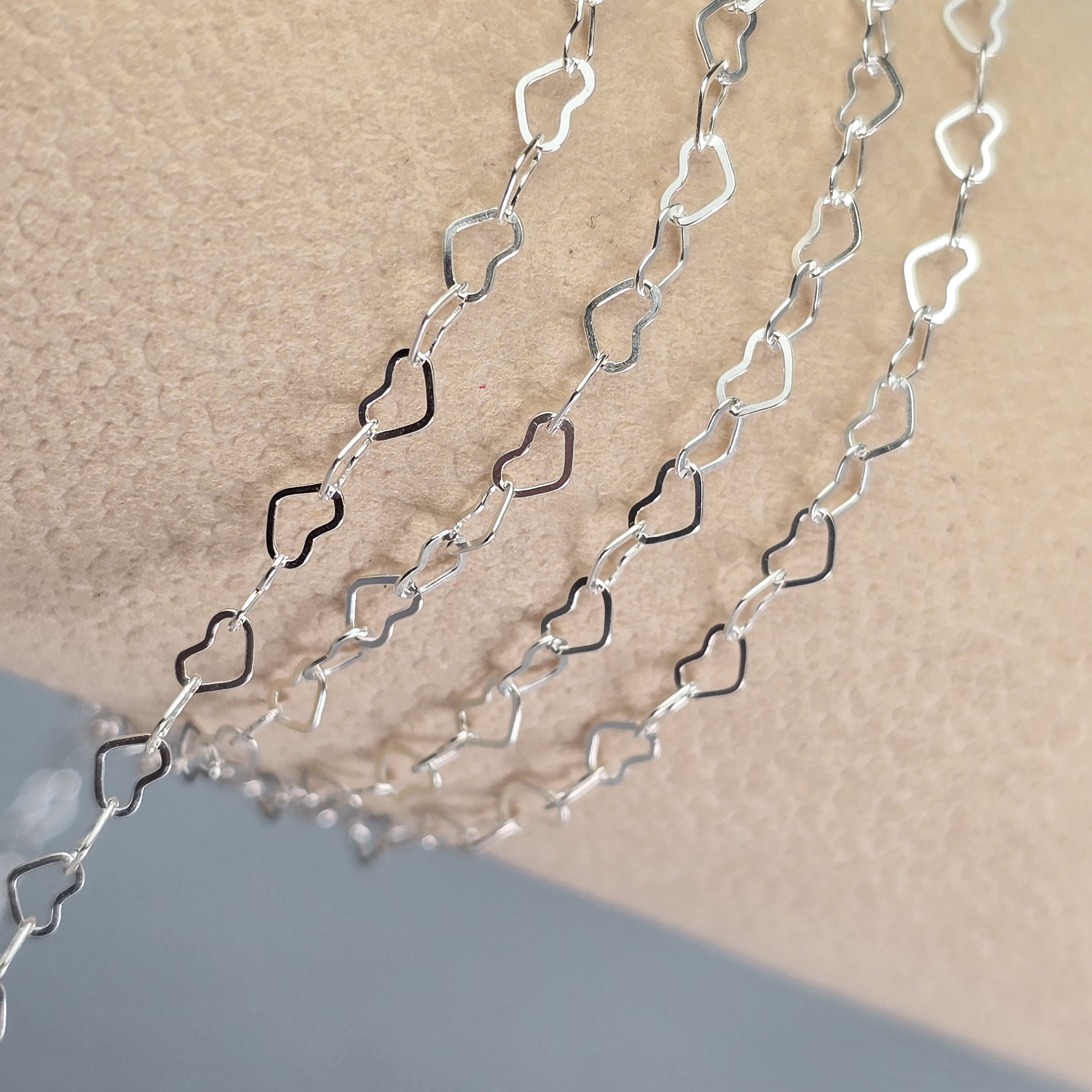 2.8mm Heart Chain - 14K Gold Filled & 925 Sterling Silver