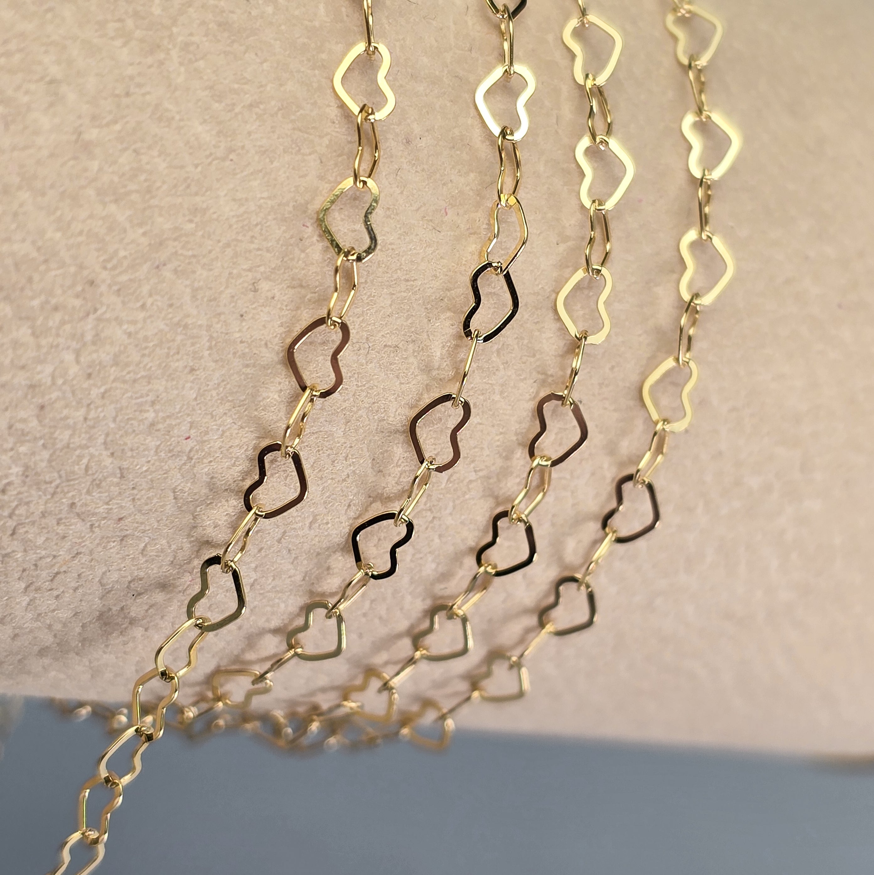 2.8mm Heart Chain - 14K Gold Filled & 925 Sterling Silver