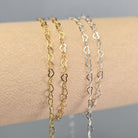 2.8mm Heart Chain - 14K Gold Filled & 925 Sterling Silver