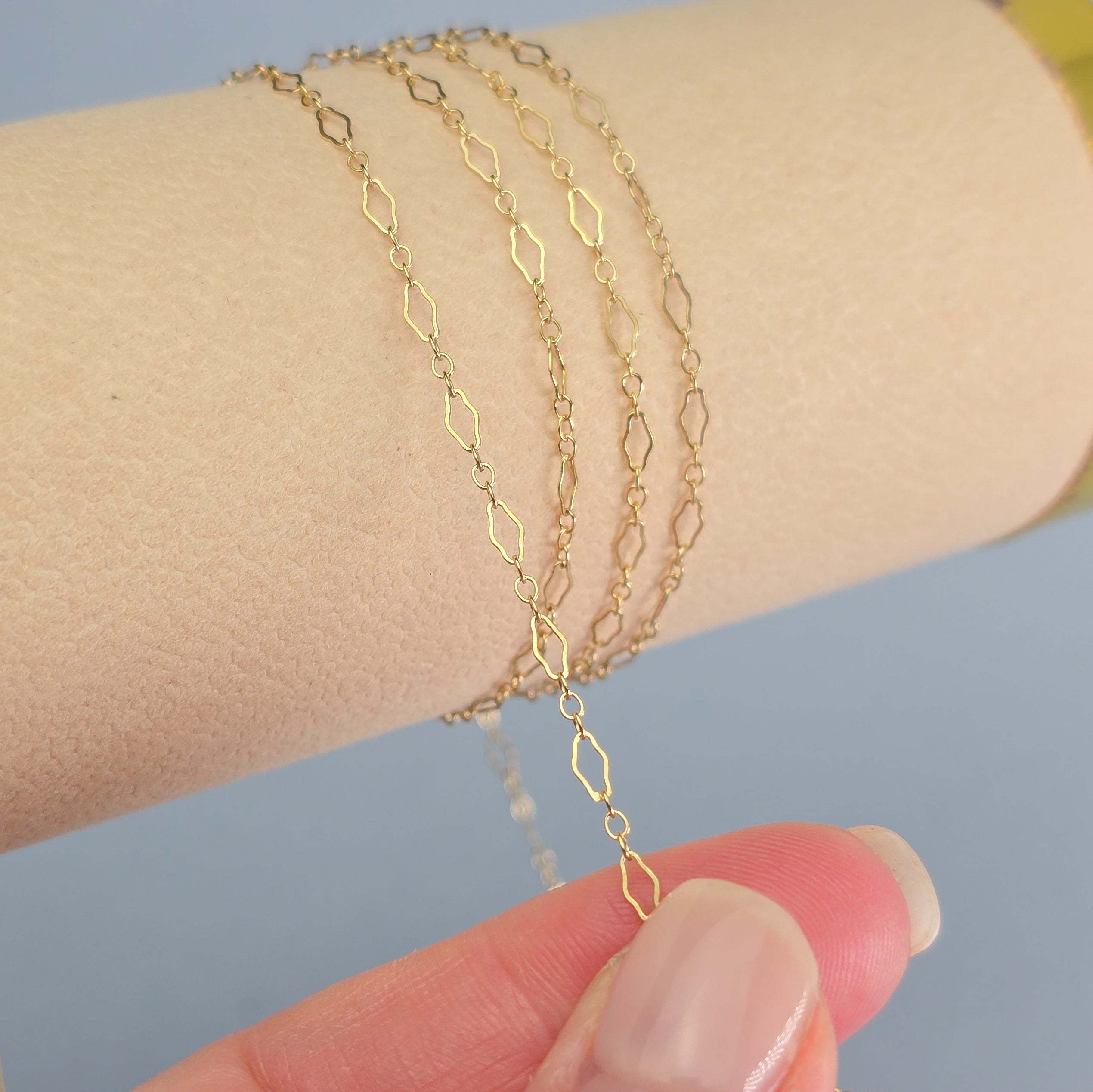 14k Gold Filled Clover Chain 1 meter