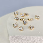 14k Gold Filled CZ Heart Charm