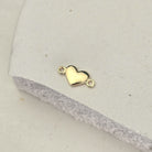 Luxury 9k Solid Gold Heart Connector Charm