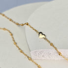 Luxury 9k Solid Gold Heart Connector Charm