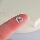 Crystal Hollow Heart Connector