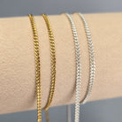2mm Cuban Curb Chain - 14K Gold Filled & 925 Sterling Silver