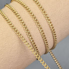 2.7mm 14k Gold Filled Cuban Curb Chain 1 meter