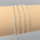 Rope Chain - 925 Sterling Silver & 14K Gold Filled 925 Sterling Silver / 1 Meter