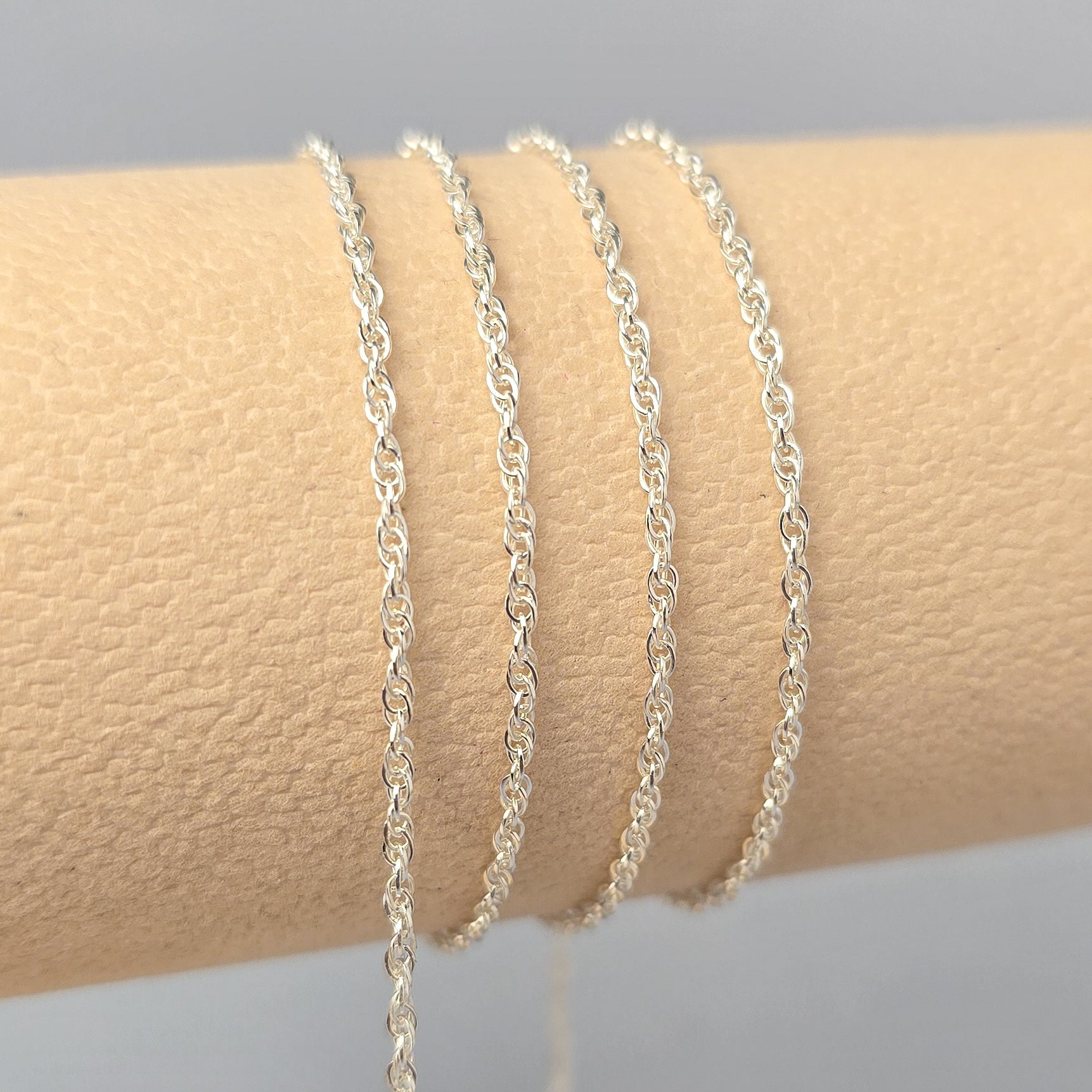 Rope Chain - 925 Sterling Silver & 14K Gold Filled 925 Sterling Silver / 1 Meter