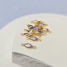 6mm Marquise Birthstone Connector 14k Gold Filled / June - Alexandrite