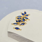 6mm Marquise Birthstone Connector 14k Gold Filled / September - Sapphire