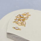 6mm Marquise Opal Connectors 14k Gold Filled / White Opal