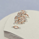 6mm Marquise Birthstone Connector Sterling silver / November - Topaz