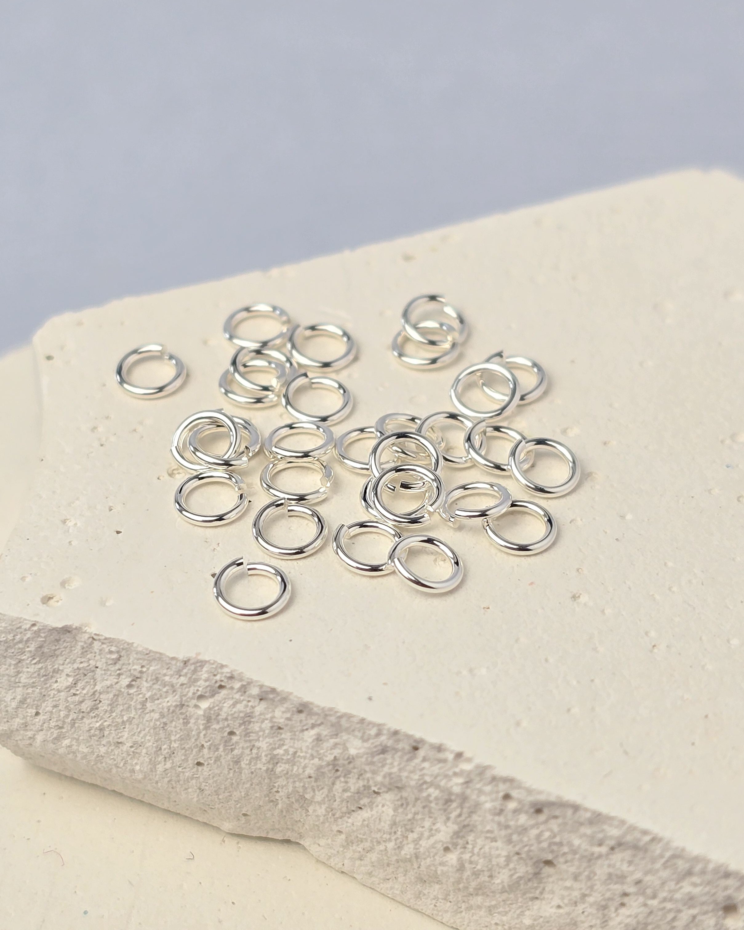 925 Sterling Silver & 14k Gold Filled Jump Rings 4mm (22Ga) - 20 pack 925 Sterling Silver