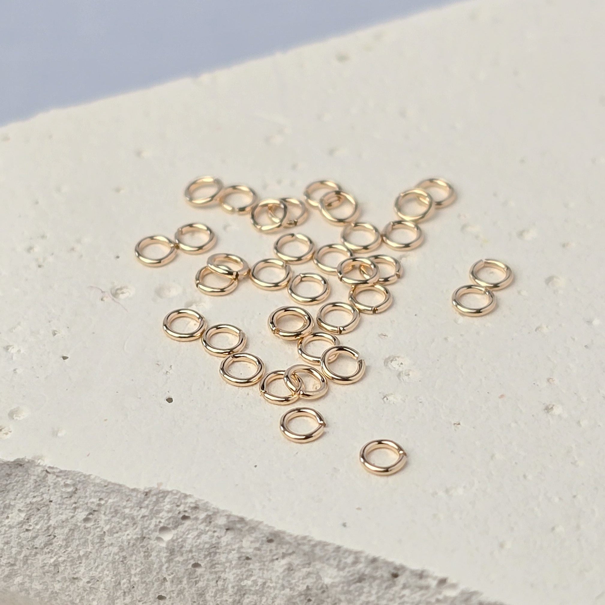 925 Sterling Silver & 14k Gold Filled Jump Rings 2.3mm (26 Ga) - 20 pack