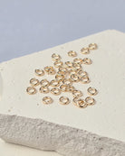 925 Sterling Silver & 14k Gold Filled Jump Rings 3mm (22 & 24 Ga) - 20 pack 14k Gold Filled / 0.64mm wire diameter 22