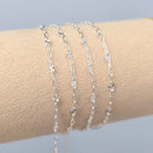 Oval Sunburst & Paperclip Chain - 14k Gold Filled & 925 Sterling Silver 925 Sterling Silver