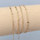 Oval Sunburst & Paperclip Chain - 14k Gold Filled & 925 Sterling Silver 14k Gold Filled