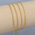 Twisted Curb Chain - 14K Gold Filled & 925 Sterling Silver 14K Gold Filled / 1 Meter