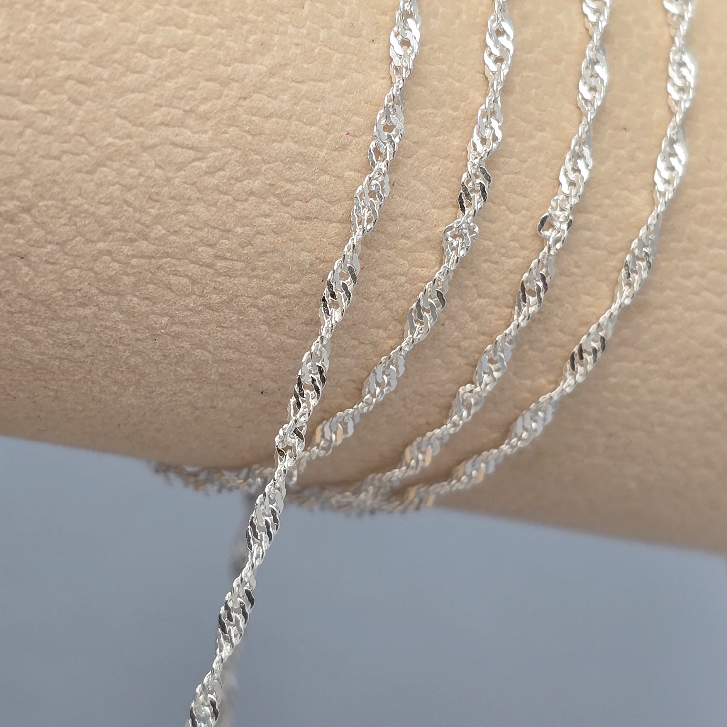 Twisted Curb Chain - 14K Gold Filled & 925 Sterling Silver