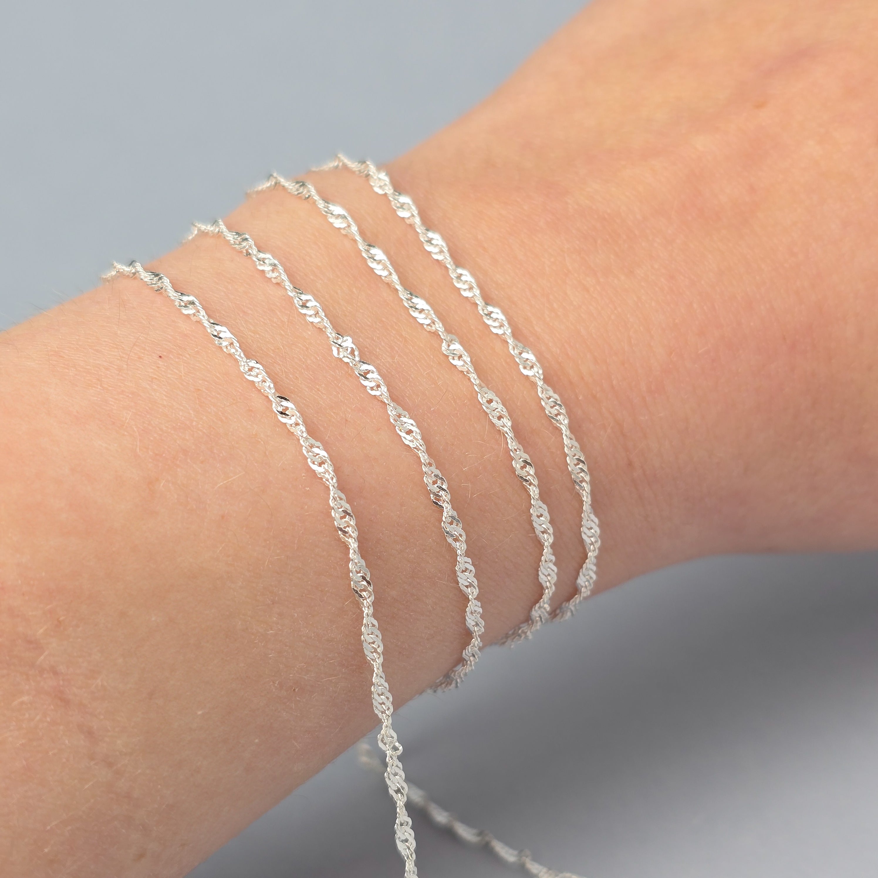 Twisted Curb Chain - 14K Gold Filled & 925 Sterling Silver