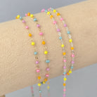 1.5mm Candy Enamel Flat Cable Chain - 925 Sterling Silver & 14k Gold Filled