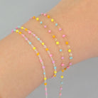 1.5mm Candy Enamel Flat Cable Chain - 925 Sterling Silver & 14k Gold Filled