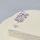 4mm Heart Birthstone Connector Charm Sterling silver / June - Alexandrite