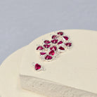 4mm Heart Birthstone Connector Charm Sterling silver / January - Garnet