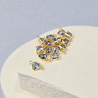 4mm Heart Birthstone Connector Charm 14k Gold Filled / March - Aquamarine