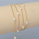 1.2mm Freshwater Pearl Chain - 925 Sterling Silver & 14k Gold Filled