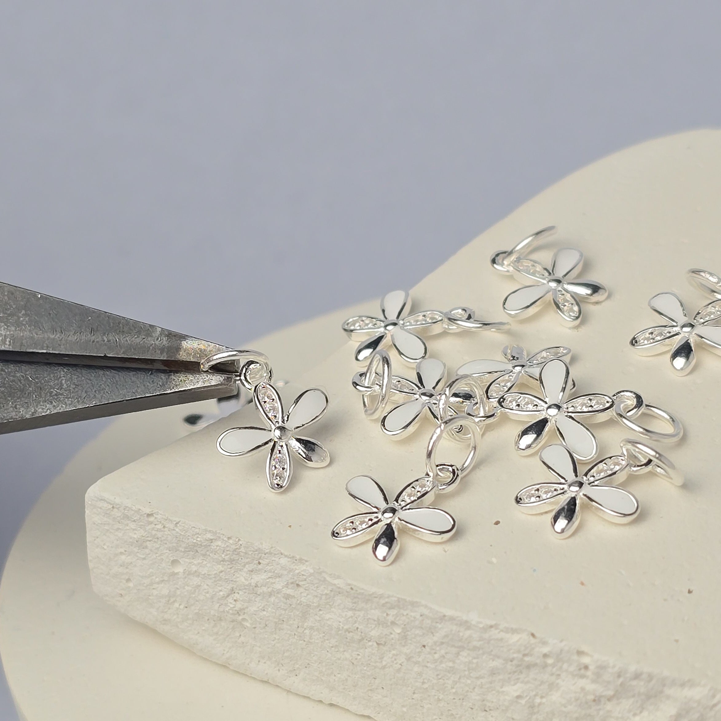Sterling Silver Flower Charm