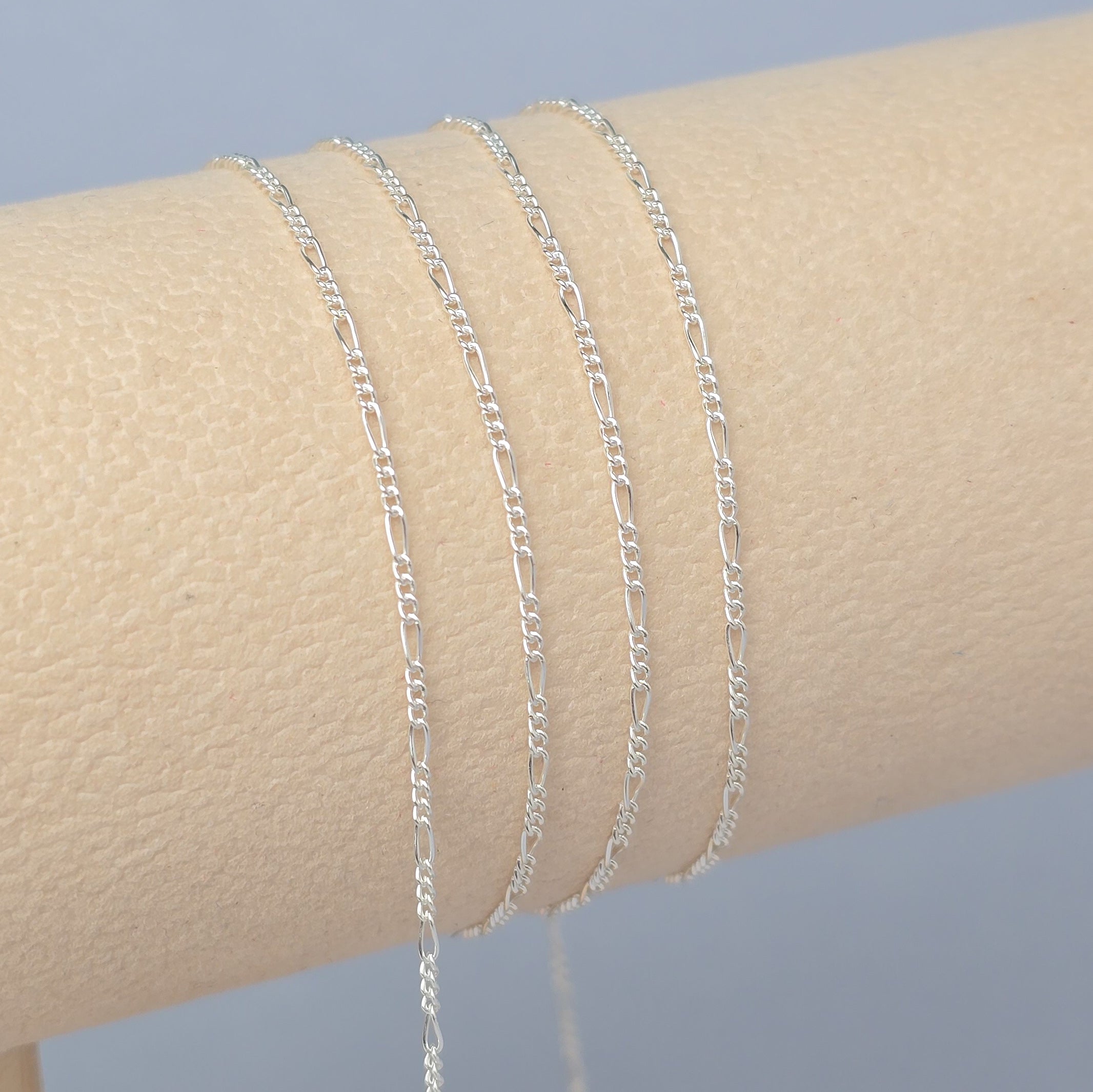 1.3mm Mini Figaro - 14k Gold Filled & 925 Sterling Silver Sterling Silver / 1 Meter